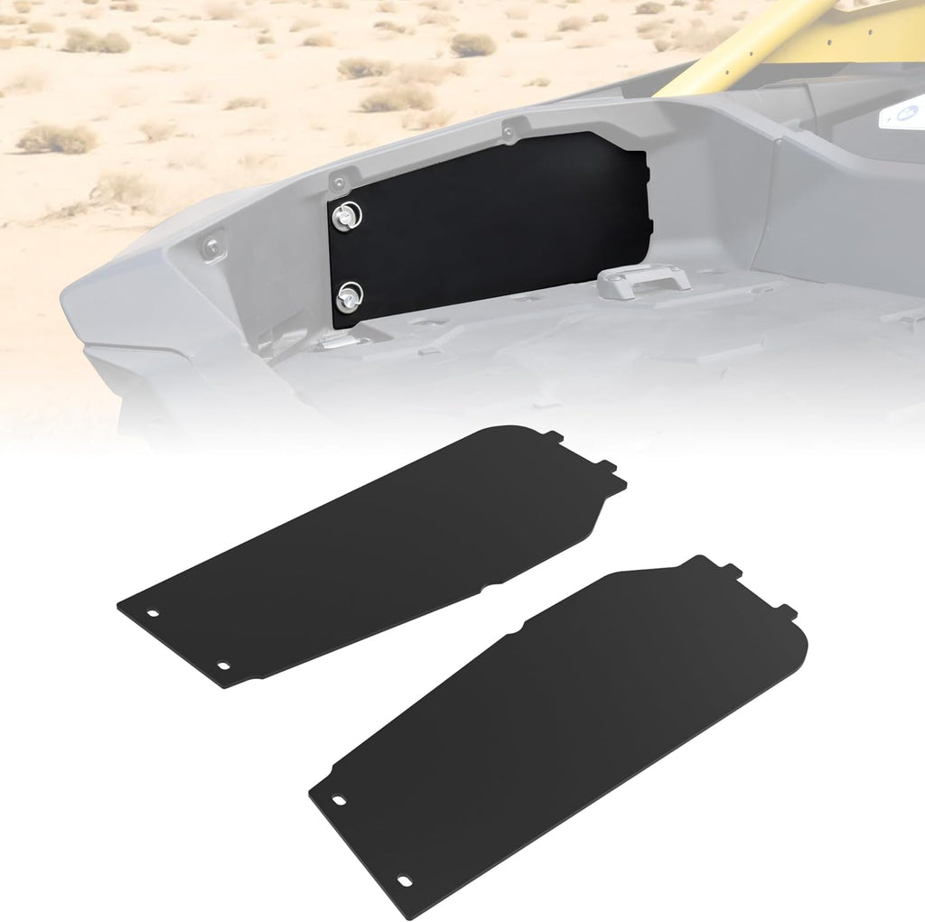 Aluminum Bed Side Doors Panels for Can-Am Maverick R MAX X RS 2024-2025 Accessories, Rear Bed Storage Guards Box Side Door Cover Panels Replace #715009154