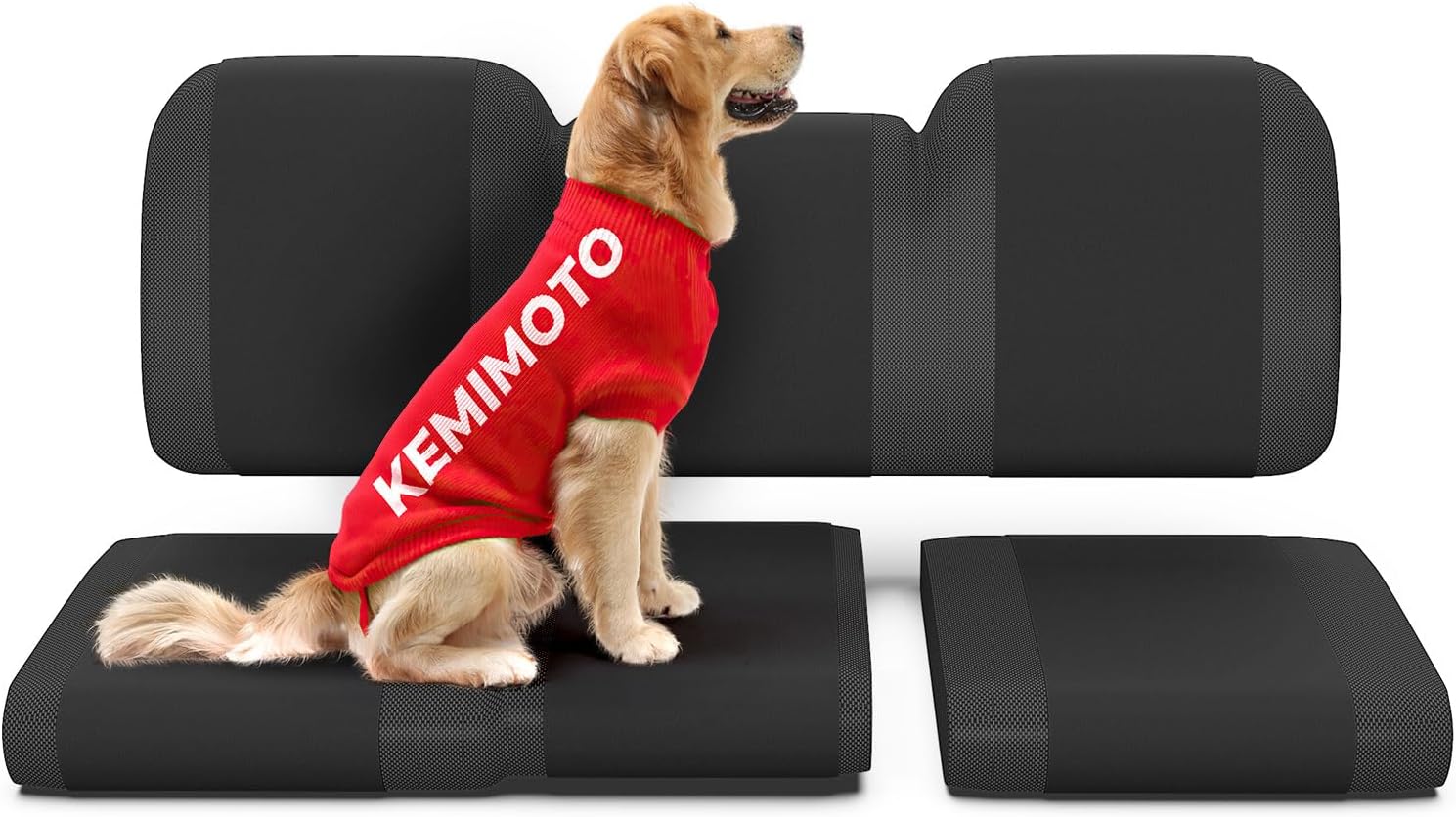 KEMIMOTO 1680D UTV Seat Covers Set Compatible with Polaris Ranger 1000 2020-2026, Polaris Ranger XP 1000 2017-2021, Oxford Fabric Pet Toenail Proof Accessories