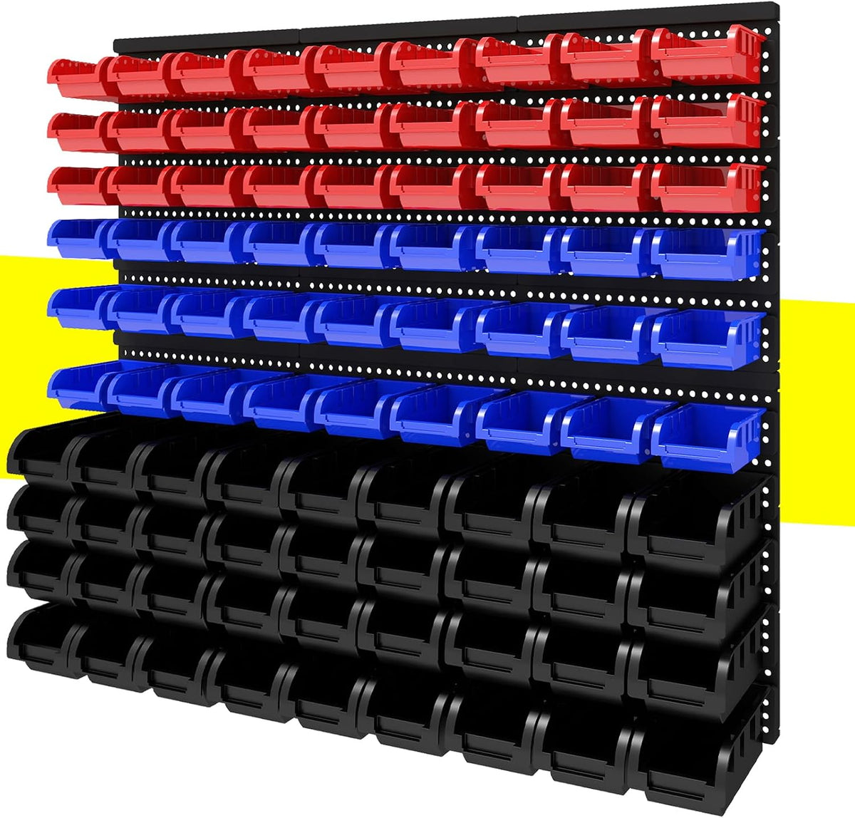plastic wall mounted storage bins parts rack nuts, main product view