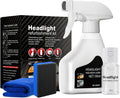 Headlight Restoration Kit for Cars, Headlight Repair Kit 180mL + 10mL, Headlight Cleaner and Restorer for Cloudy, Yellowed and Oxidized Lenses, Car Headlight Lens Cleaner 1 Pack