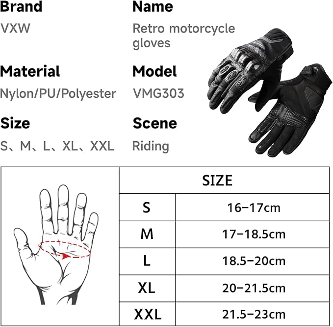 VXW Motorcycle Gloves for Men and Women - Image 5