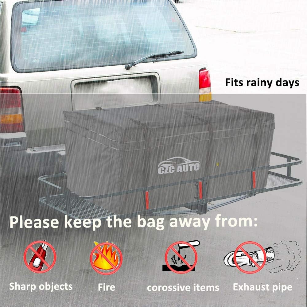 CZC AUTO Hitch Cargo Carrier Bag, 20 cu. ft Waterproof/Rainproof/Weatherproof...