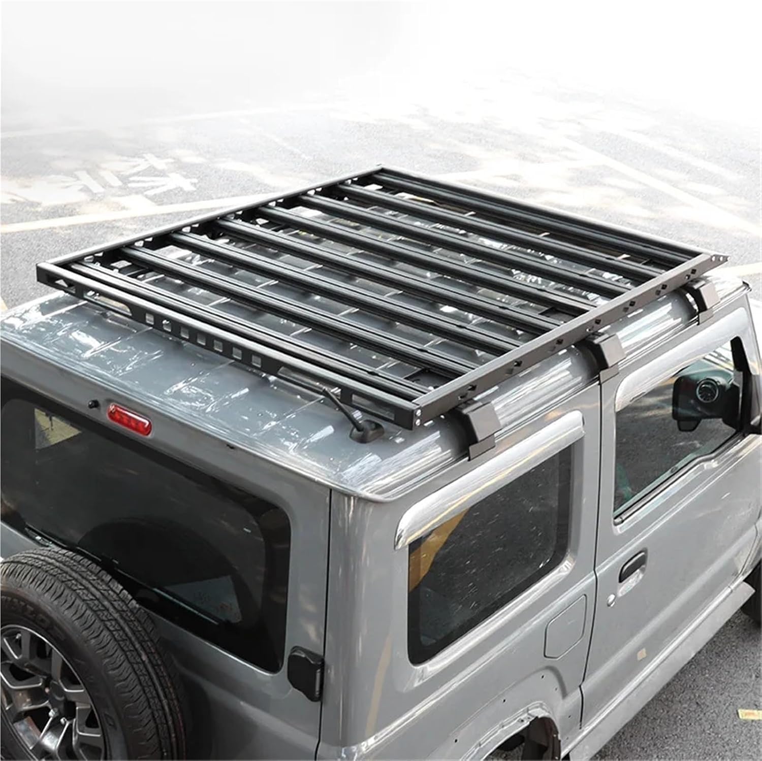Roof Rack Car Top Luggage Cross Bar Rail Boxes Basket Quality WithLED Compatible with Suzuki Jimny JB64 Sierra JB74W 2019 2023(A lamp Holes)