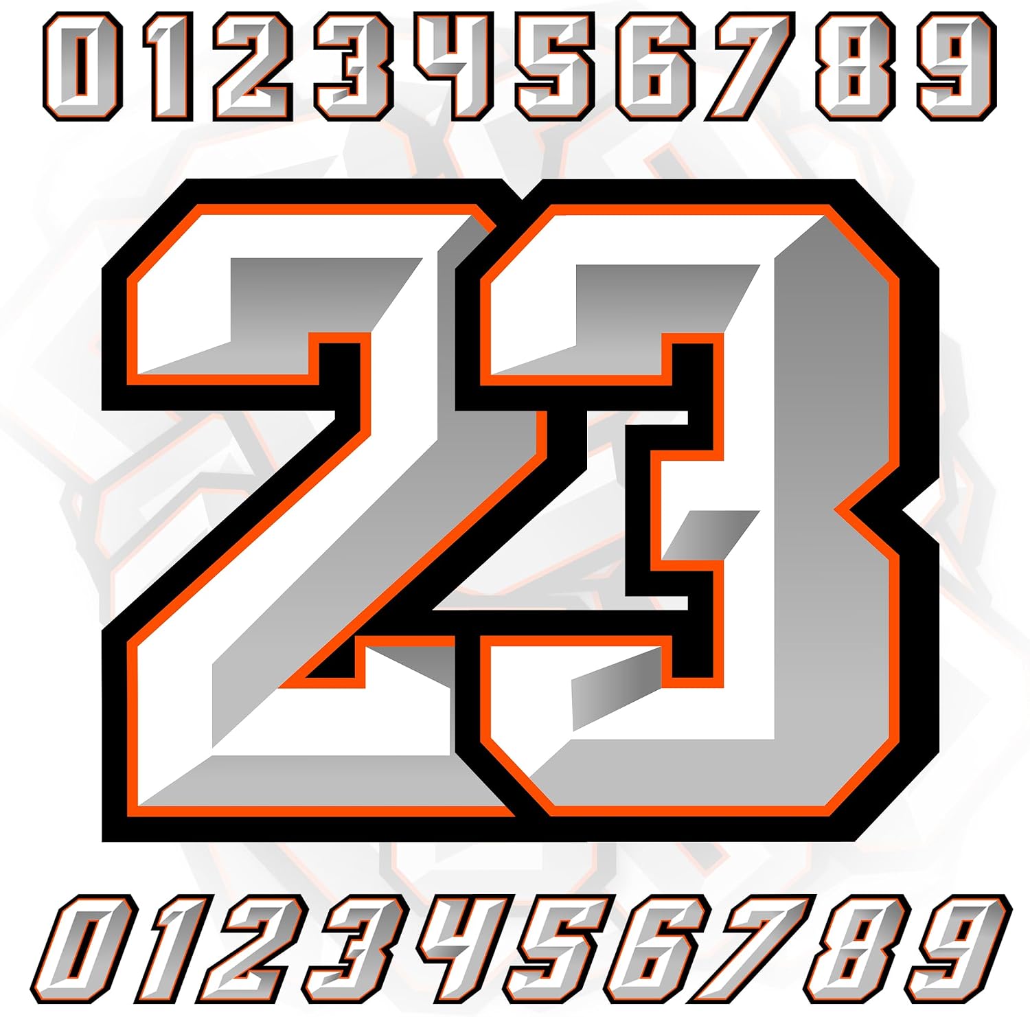Custom Racing Number Sticker Personalized Race Number for Car Decal | Waterproof, Die-Cut Vinyl, For Dirt Bike Plate BMX Car Truck Motorcycle Bike Motors RC