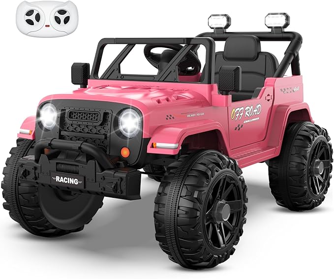 12V Ride On Truck Car with Remote Control, Kids Electric Vehicles with