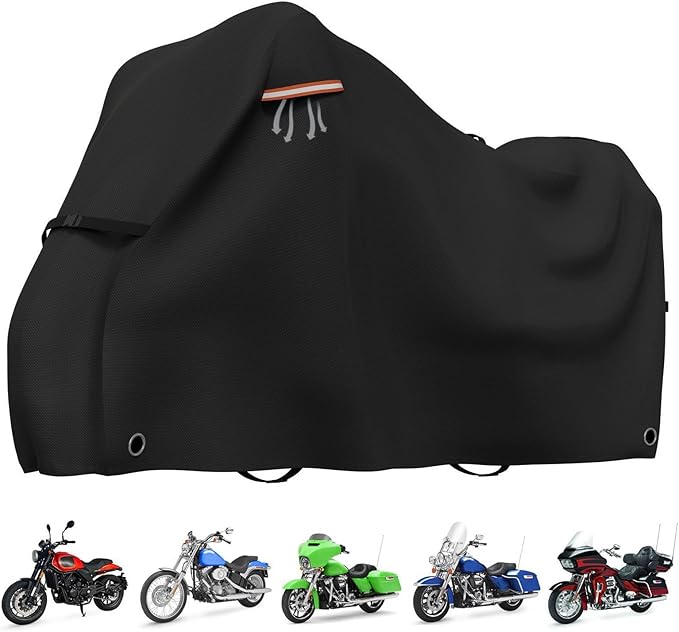 STARTWO Motorcycle Covers Waterproof Outdoor Storage Heavy Duty All Season - Image 8