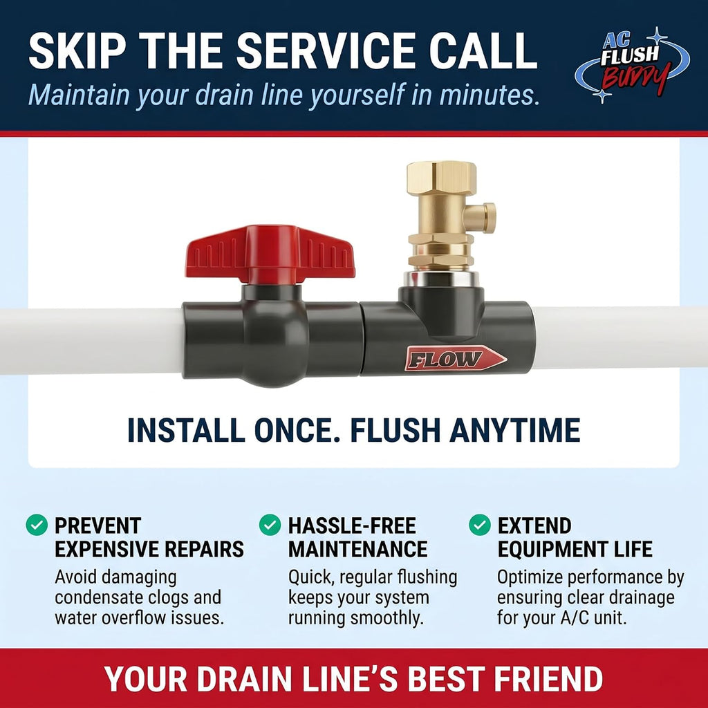 ac drain line cleaner tool - ac drain, front angle view