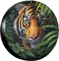Jungle Tiger Oil Painting Spare Tire Cover, Funny Animal Waterproof Wheel Protector Covers Universal for Rv Suvs Trucks Camper Travel Trailers, 15 inch