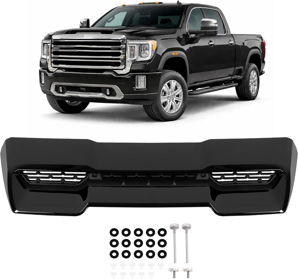 ALMULOO Hood Vent Scoop Compatible with 2020-2023 GMC Sierra 2500 HD & 3500 HD Plastic (ABS+PP) Front Hoods Air Intake Vent Cooling Scoop Plastic (ABS+PP）Painted Gloss Black