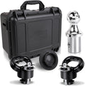 Gooseneck Hitch Ball Kit - 60618 Puck System with 2-5/16-Inch Ball and 2 Gooseneck Safety Chain Anchors Fits for 2013-2024 Dodge RAM 2500 3500 Trucks, 38000 lbs GTW