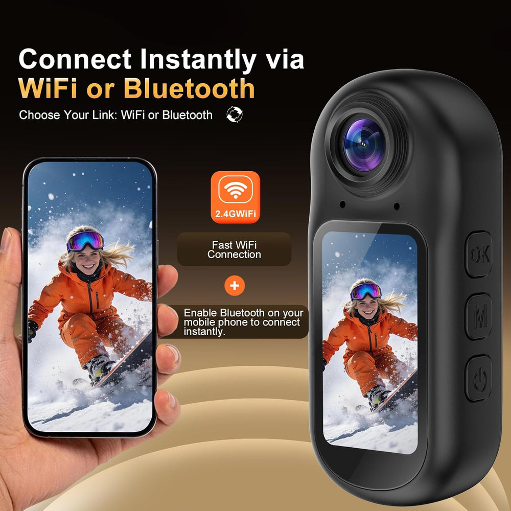 4K Mini Body Camera with EIS 6-Axis Stabilization,POV Action Camera