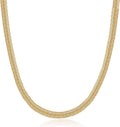 barzel 18k gold plated flat herringbone snake chain, main product view