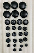 Floor Roll Bar Hole Rubber Caps Plugs Kit Compatible with Suzuki Samurai Jimny Drover, Black, Spare Parts Accessories Set