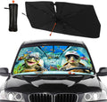 CHILL·TEK Print Turtle Windshield Sun Shade Funny Turtle Sun Shade for Car Front Window Block UV Rays Foldable Umbrella Windshield Sun Visor Protector Keep Vehicle Cool for Most Vehicles