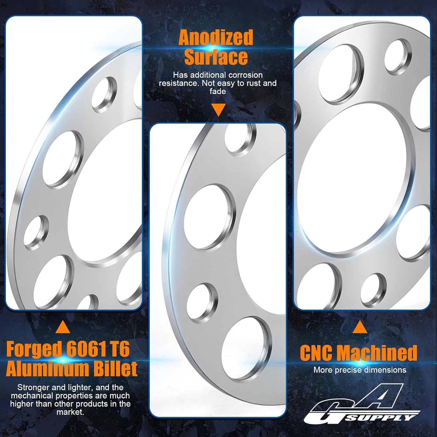 GAsupply 5mm 5x120mm Wheel Spacers Fit for 128i 135i 318i 320i 325i 328i 335i M3 428i 435i M4 525i 528i 530i 535i M5 Z3 Z4 640i 645ci E36 E46 E90 E92 E93 F10 F30, 72.56mm Hub Bore Forged Spacer, 2PCS