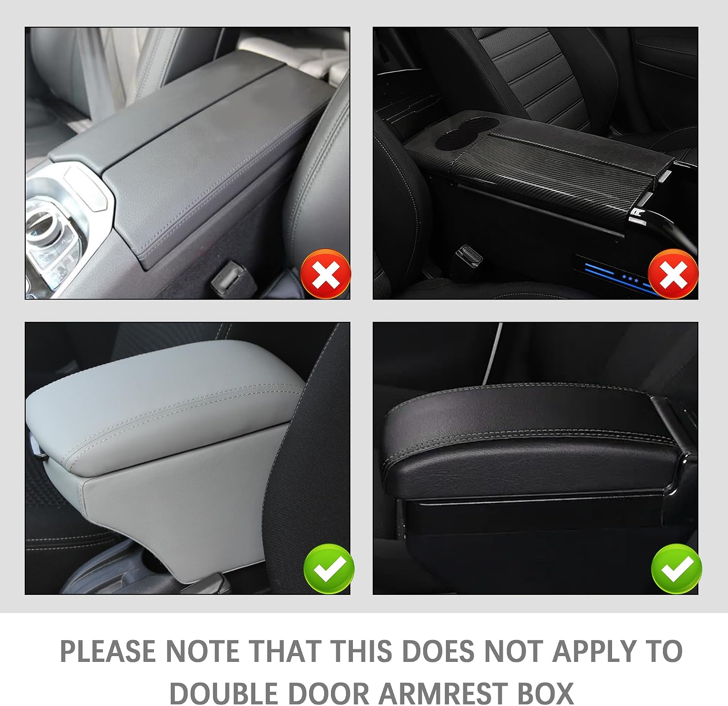 IHOTDER Patchwork Leather Center Console Covers for Cars,Upgraded Arm Rest Cover for Car with Side Storage Pocket for Car Seat Organizer,Middle Console Cover Stylish Car Decoration (Purple)