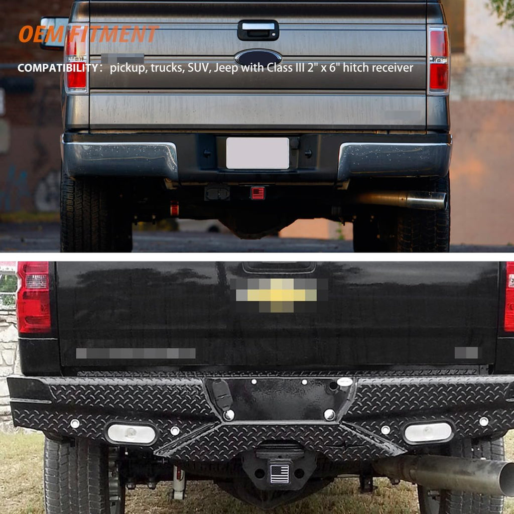 Adiil 2''Size 15-LED Brake Light Trailer Hitch Cover Fit Towing & Hauling，Smoked Lens Tow Hitch Driving & Brake Lamp (Type05)