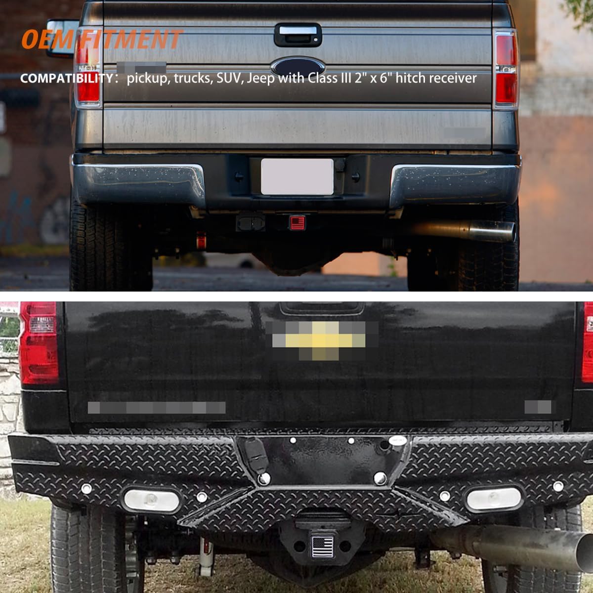 Adiil 2''Size 15-LED Brake Light Trailer Hitch Cover Fit Towing & Hauling，Smoked Lens Tow Hitch Driving & Brake Lamp (Type05)