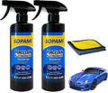 SOPAMI Car Coating Spray Ceramic Spray Coating 17.6 oz with Towel (2 Pack) | Waterless Wash and Glass Oil Film Cleaning,Long-lasting Hydrophobic, High Gloss Shine, for Window Glass,Wheels,Trim