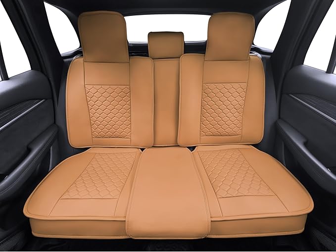 Elantrip Car Seat Cover Full Set Leather Car Seat Protector Universal fit - Image 5