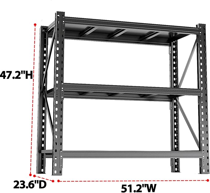 Storage Rack, Heavy Duty Metal Garage Shelving, 5 Tier Adjustable Utility Shelf - Image 3