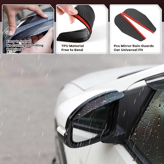 4PCS in Channel Rain Guards for Tacoma 2005-2015 Double Cab, Durable Side Wind - Image 5