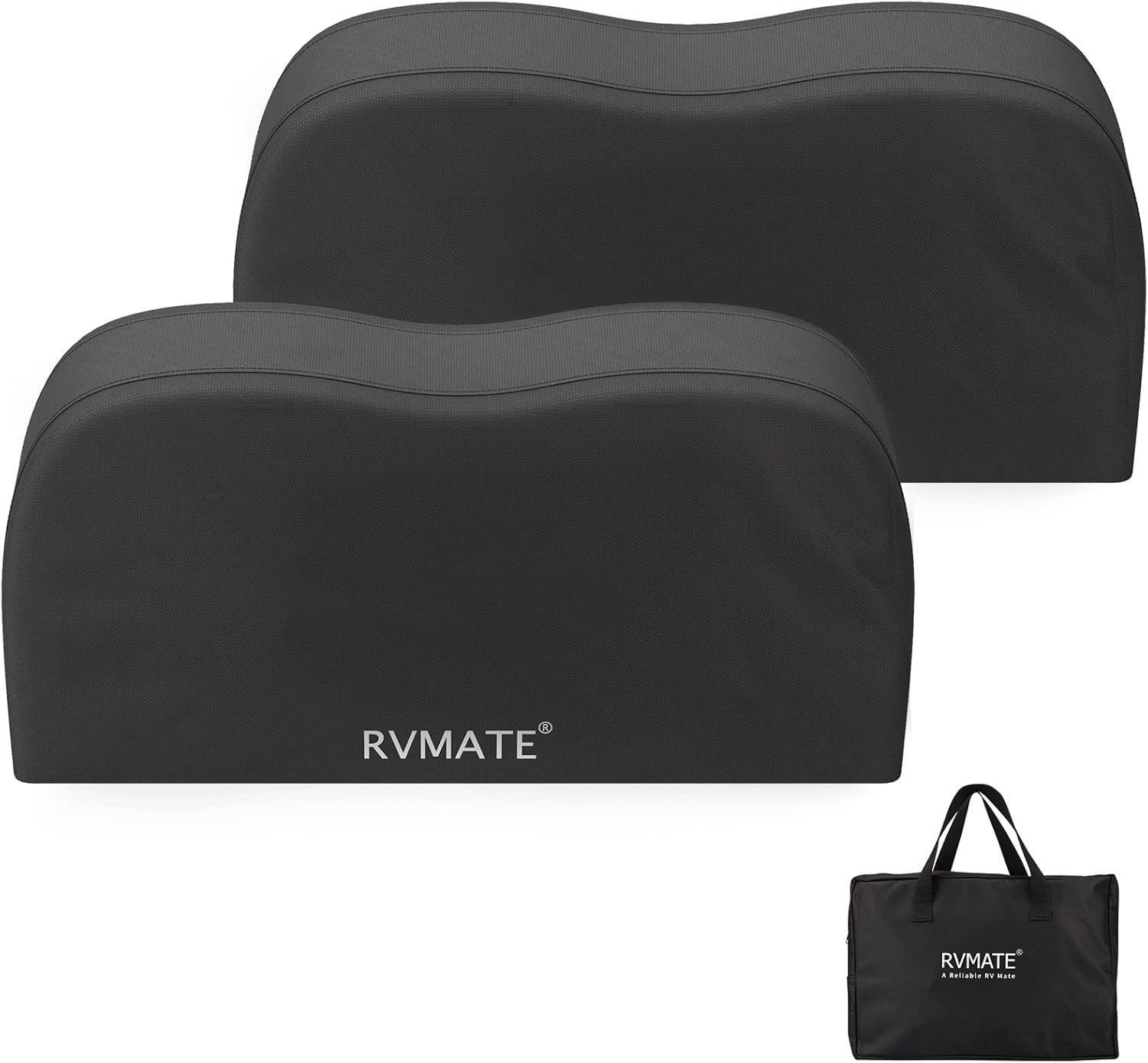 RVMATE RV Tire Covers - Dual Axle Wheel Cover (2 Pack) Fits 24"-27" Tires, Waterproof Anti-UV 600D Oxford Black Dual Tire Covers for RV/Truck/Trailer