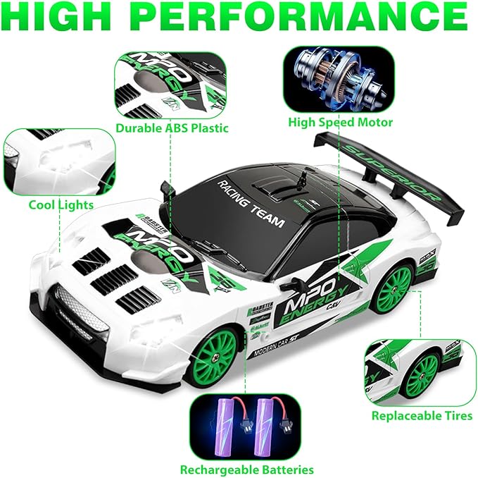 Remote Control Car 2.4GHz 1:24 Scale 4WD RC Drift Car 15KM/H High Speed - Image 3