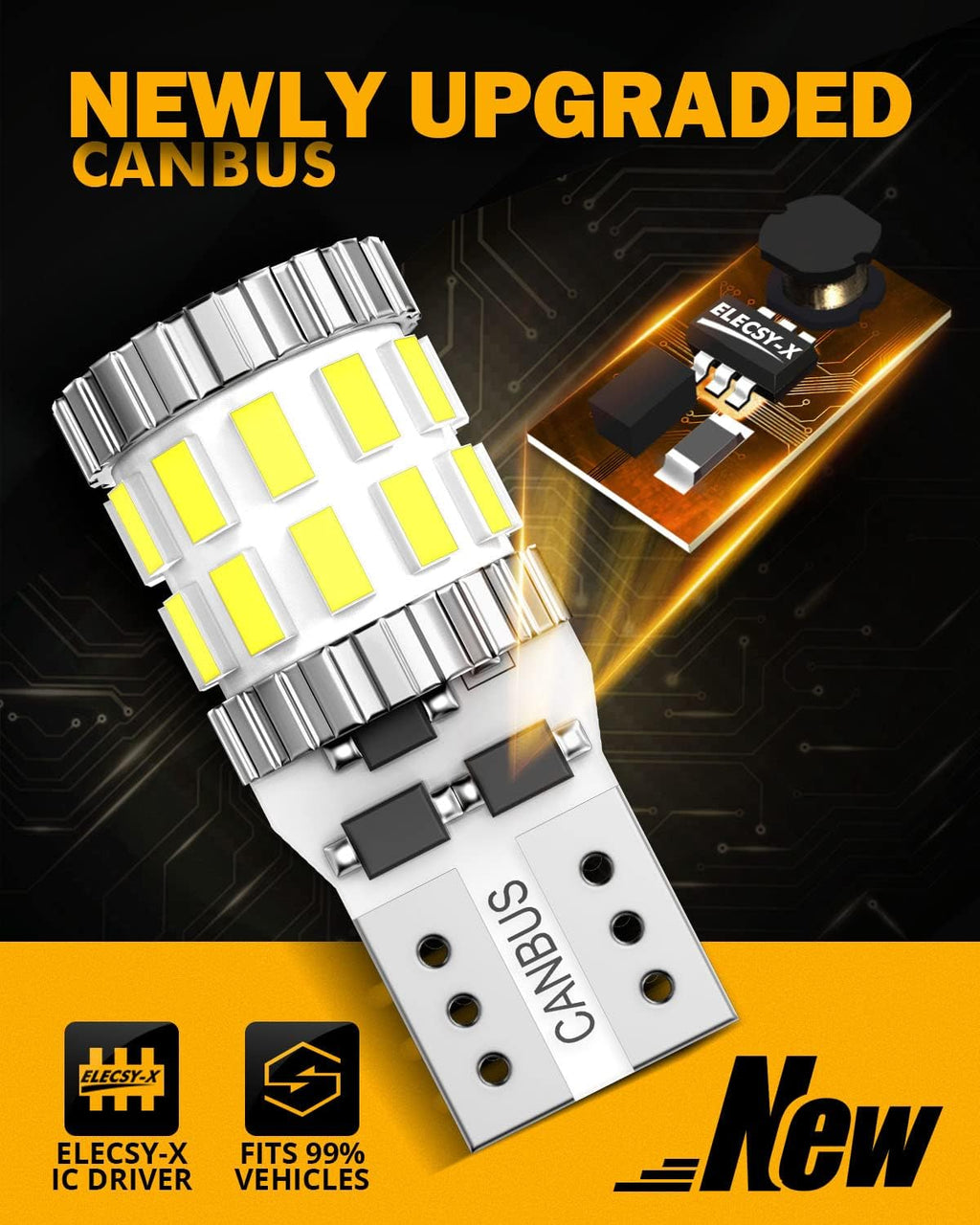 Auxbeam Upgraded 194 LED Bulbs White,400% Brighter Extremely Bright Canbus Error Free 168 2825 T10 W5W LED Light Bulbs for License Plate Lights Interior Lights Dome Map Light, 30-SMD, Pack of 2