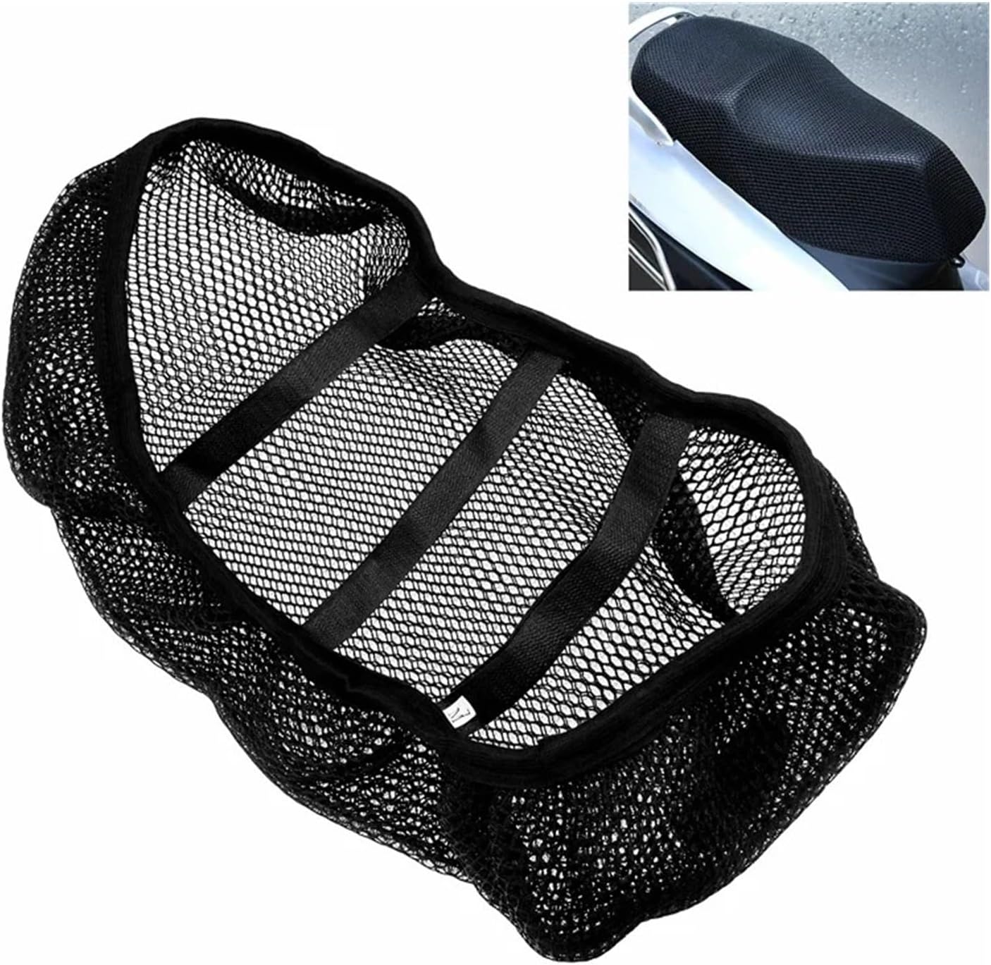 Universal Motorcycle 3D Seat Cushion Cover Net Heat Insulation Mesh Protector Anti-Slip S/M/L/XL/XXL/XXXL for Hon&da for Kawa&saki Seats Protectors
