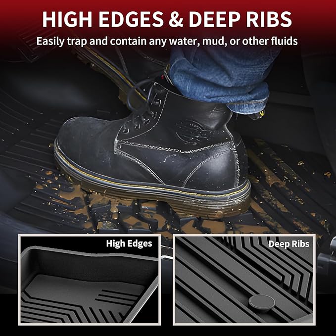 LASFIT Floor Mats&Trunk Mat for Toyota RAV4 2019-2025 All Weather TPE Mats - Image 3