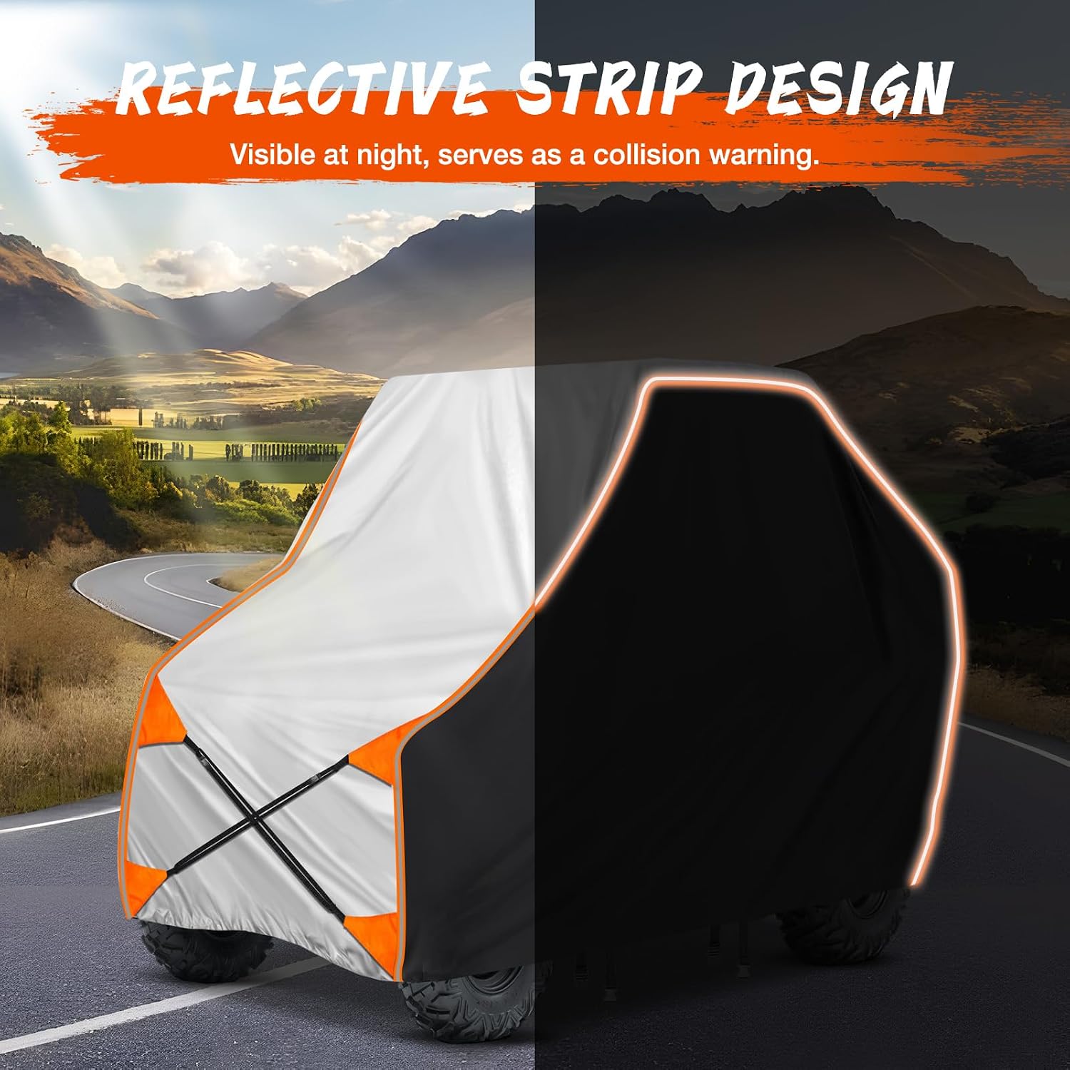 NEVERLAND UTV Cover 2 Seater Waterproof - Upgrade Windproof Design for Side By Side Cover Compatible with RZR Polaris Ranger Yamaha Rhino Can-Am Commander Defender Honda Pioneer (126" x 71" x 77")