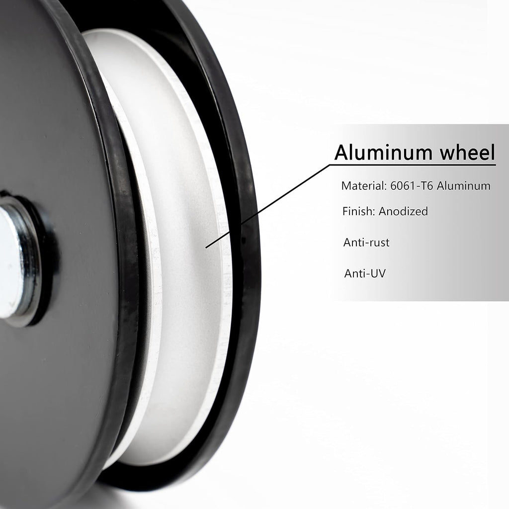 SALMAN 10 Ton Aluminum Wheel Snatch Block Pulley Blocks 22000 LBS Capacity Offroad Recovery Winch Accessory