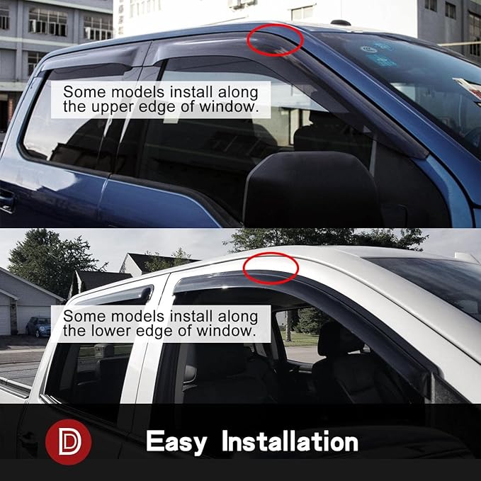 94100 Side Window Deflector Visor Rain Guard fit - Image 2