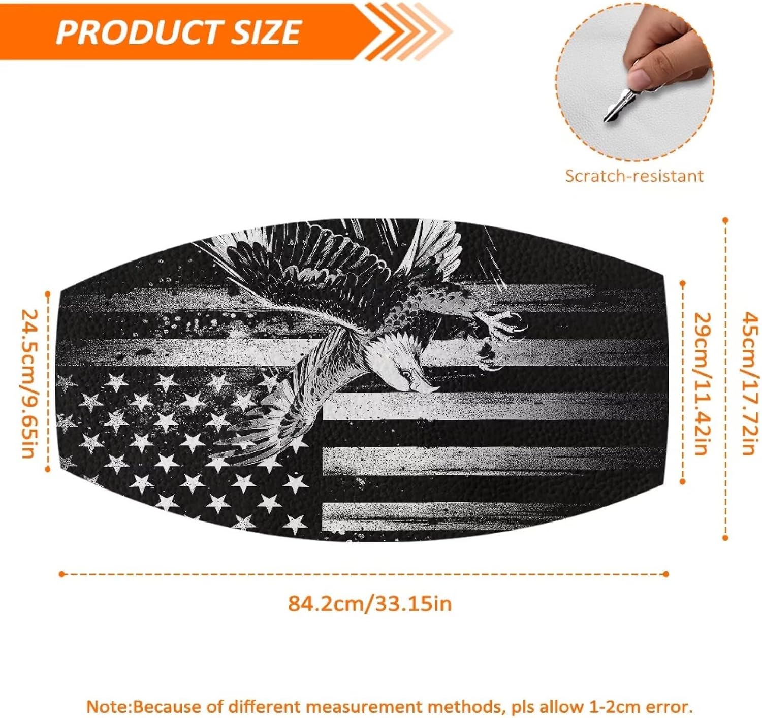 Cool Eagle Flag Seat Cover for Dirt Bike, Soft Waterproof Motorcycle Seat Cover Waterproof Non-Slip Cushion Cover for CRF150F 230F 250F 250R 450F CRF 150F 230F 450F 450R Motorcross