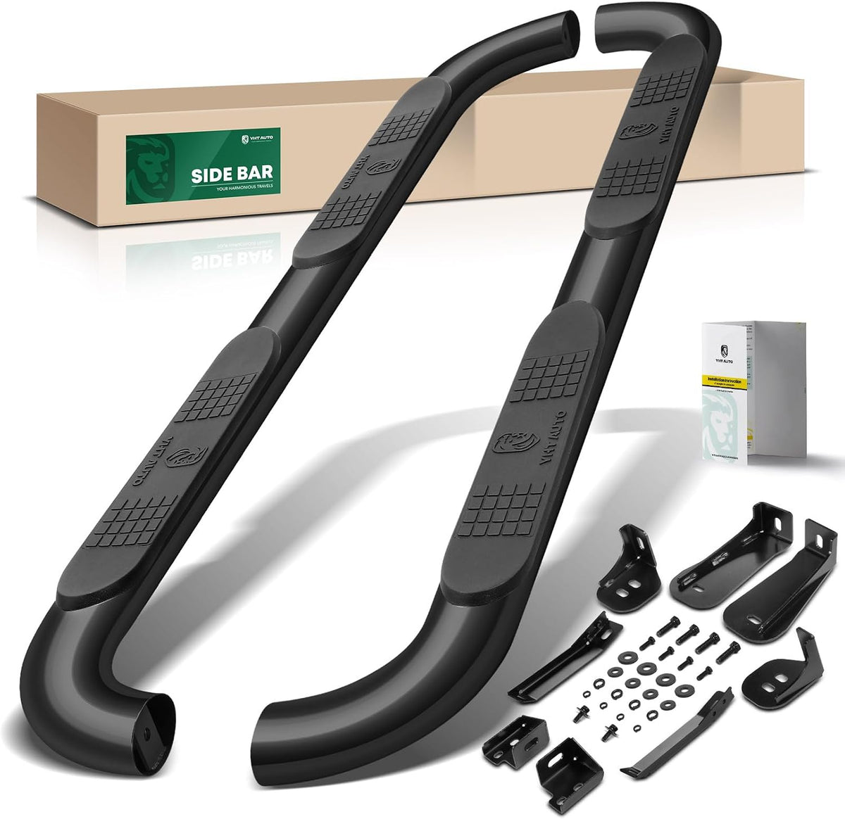 YHTAUTO 4 Inch Running Boards Side Steps Fit Chevy Silverado & GMC Sierra 1500