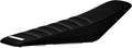 Enjoy Mfg USA-Made Gripper Seat Cover - Compatible with Yozma IN10 Off-Road Electric Mini Dirt Bike_Staple-Down Waterproof PVC top_#642 (All Black with Black Ribs)