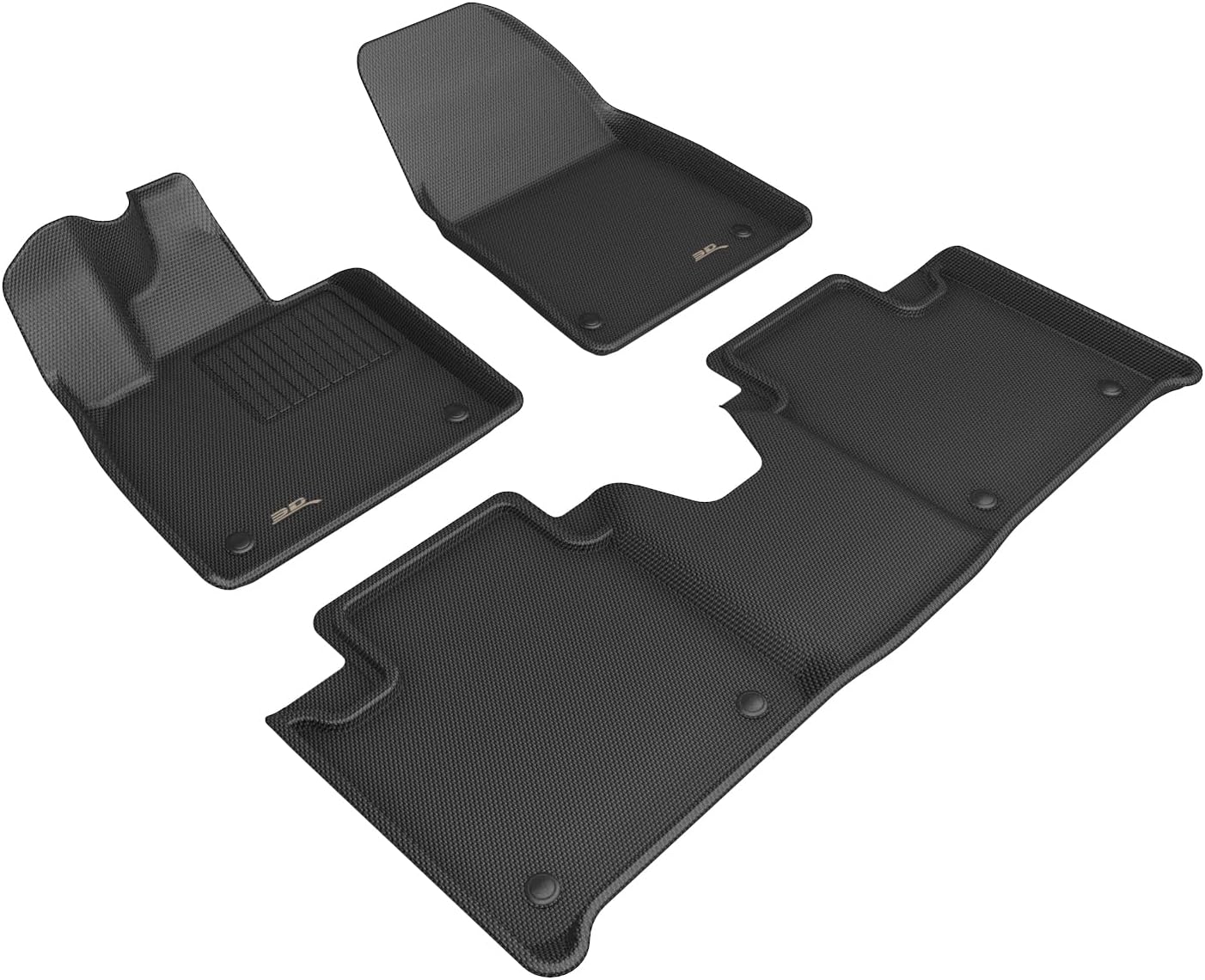 3D MAXpider Custom Fit Kagu Floor Mat (Black) Compatible with Polestar 4 2025-2026 - Full Set