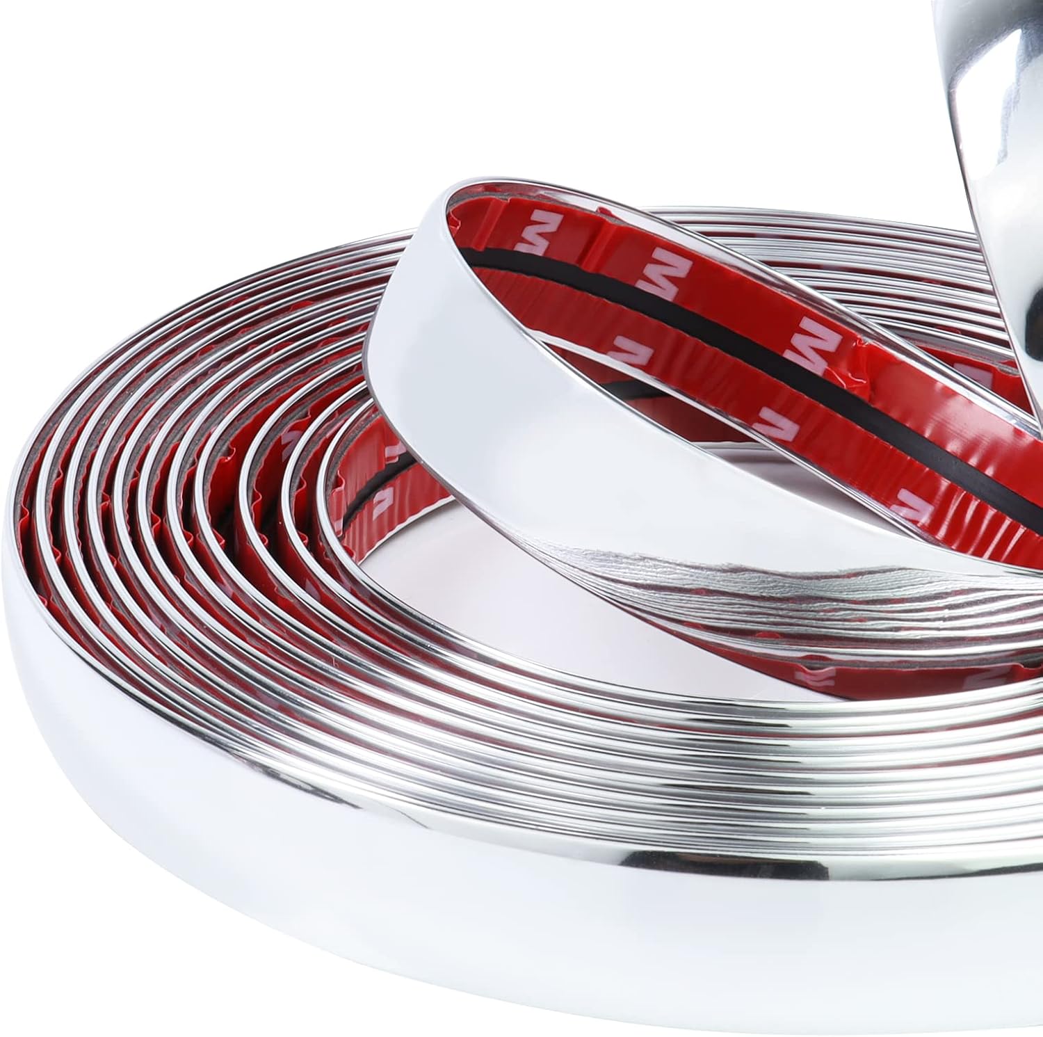 25Ft Automotive Chrome Trim Molding 1"(25mm) Heavy Duty Car Side Moldings UV-Protected Scratch-Proof for All Vehicles Body Door Window Bumper Self Adhesive