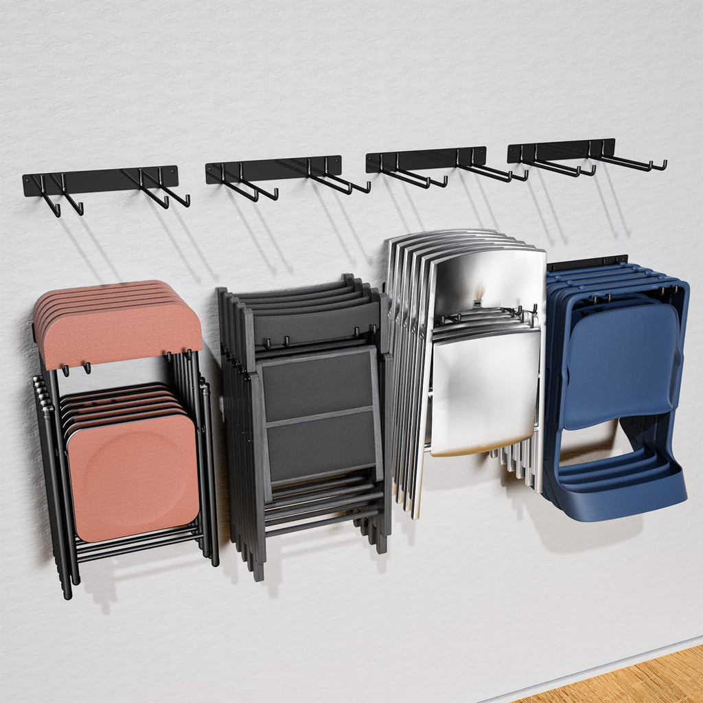 YYR Folding Chair Storage Rack, Garden Tool & Foldable Chairs Organizer Hangers