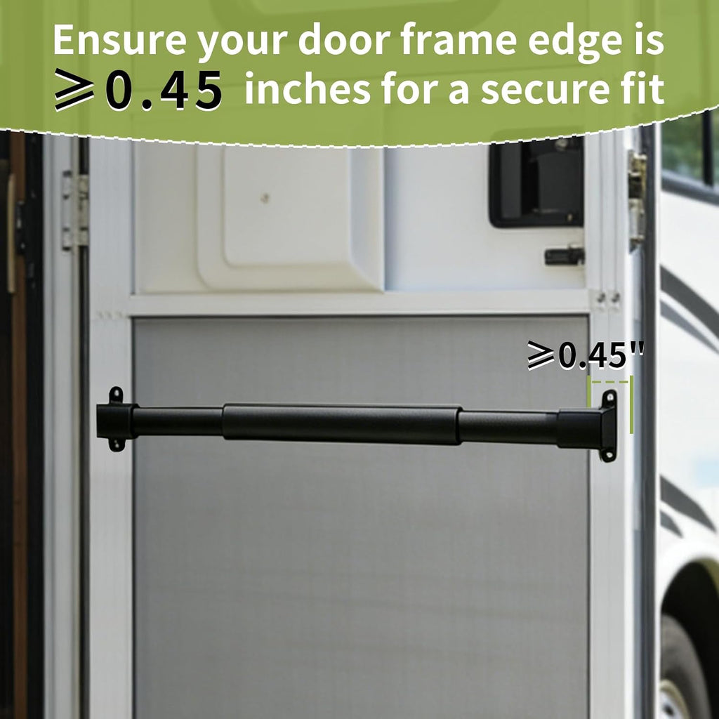 RV Screen Door Handle Adjustable 21-5/8" to 28-5/8", Sturdy Rustproof Aluminum Grab Bar, Universal Screen Door Cross Bar Replacement for RV Camper Travel Trailer Motorhome Accessories
