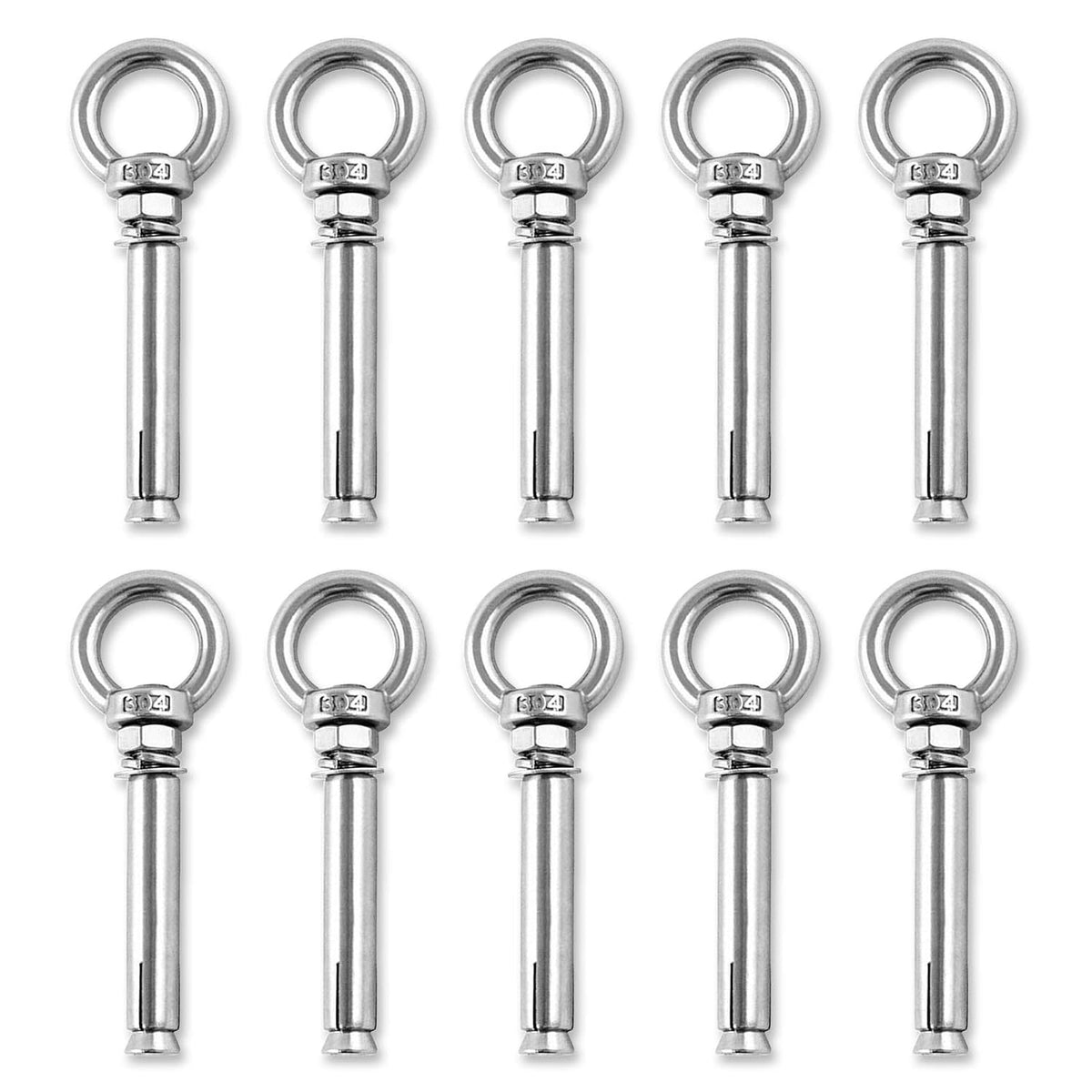 shoulder eye bolts, heavy duty eyebolts 304 stainless, main product view