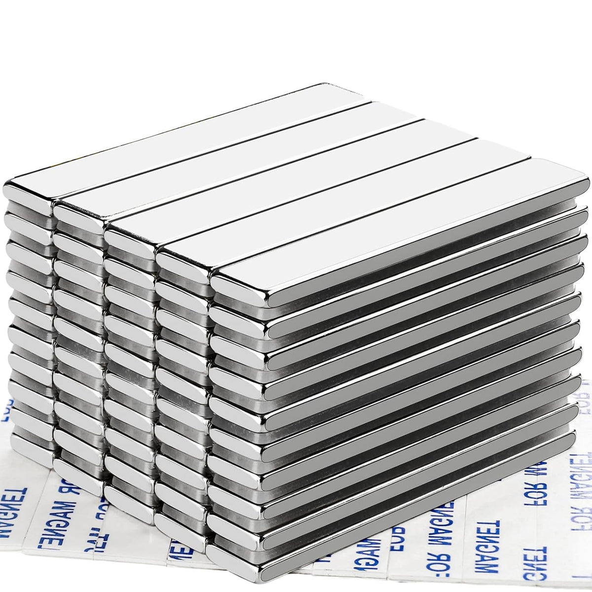 trymag strong neodymium magnets with adhesive backing, 50 shown in use