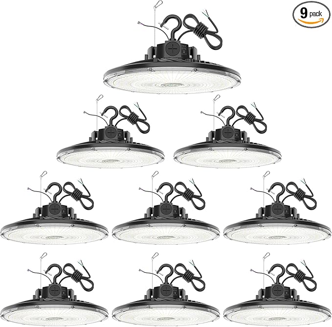 9 Pack 480V LED High Bay Light UL DLC Listed UFO Light 240W 200W 150W Adjustable by YELLORE-Professionalledlightsmanufacturerspecializingincommercialandindustriallighting