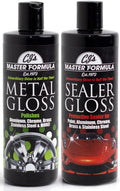 Original Master Formula Metal Gloss and Sealer Gloss Detail Polish and Sealer - 2 Pack 12oz Bottles Kit for Extraordinary Shine and Sealing for Aluminum, Chrome, Brass, Stainless Steel and More