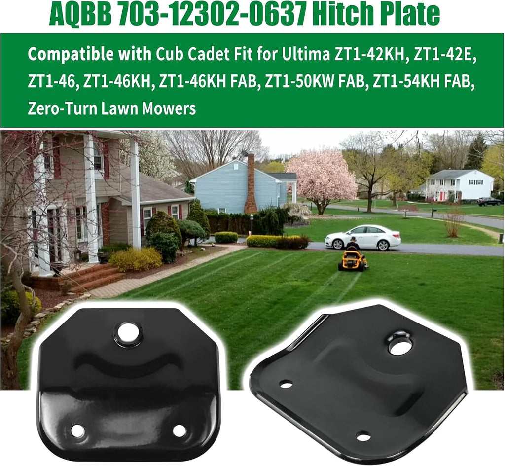703-12302-0637 Hitch Plate Compatible with Cub Cadet ZT1 ZT2 ZT3 Heavy Duty Zero Turn Mower, Universal Towing Hitch Kit Fit for Cub C-ated Ultima ZT1 42 46 50 54 ZT2 & ZT3 Lawn Mower Trailer Tow Hitch