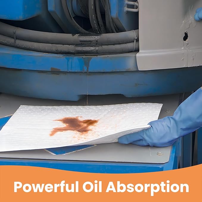 Smaafit Oil-Only Absorbent Pads 17.5" x 13.5" Heavyweight Oil Absorbing Mats - Image 4