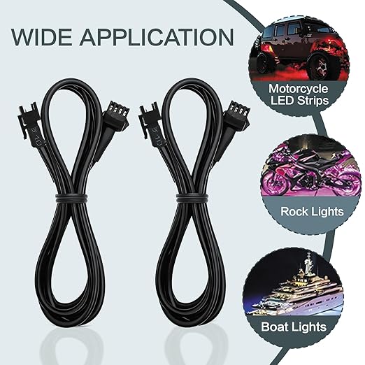 12 Pcs 4 Pin RGB Extension Cable RGB Wire - Image 3