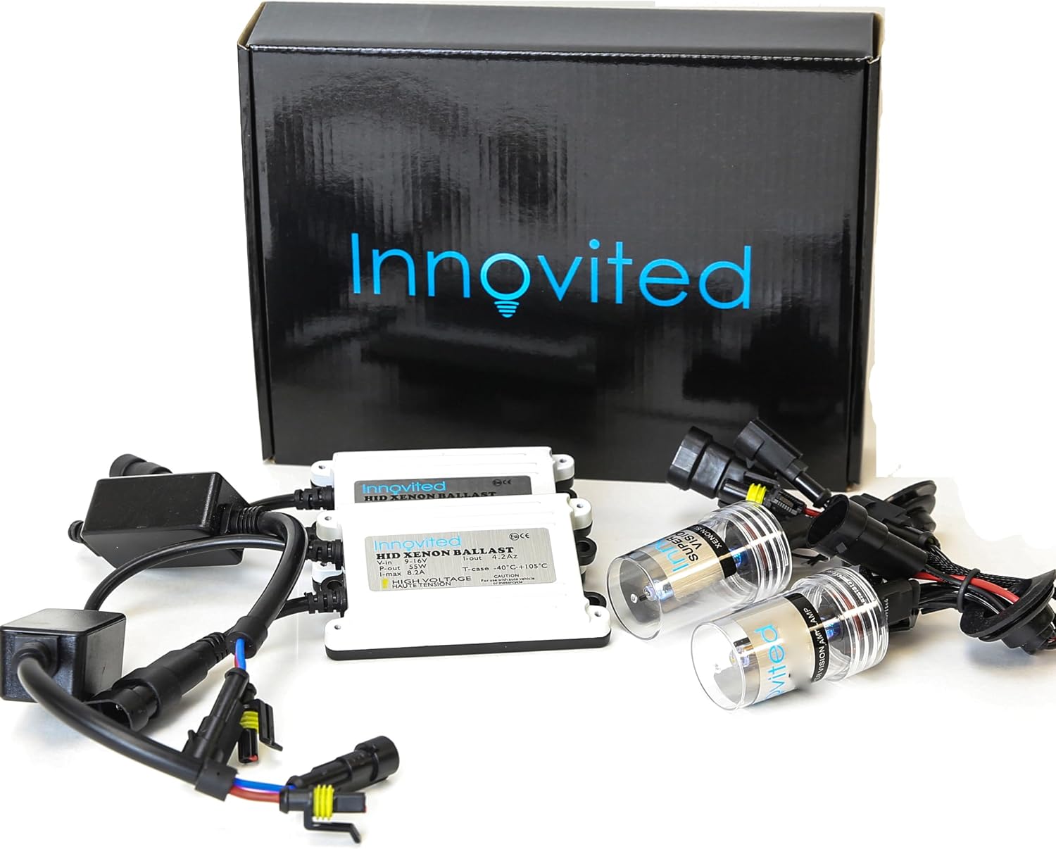 Innovited D2S D2R D2H 6000K HID Xenon Bulb x 1 pair bundle with 2 x 55W Platinum Digital Ballast (Diamond White)