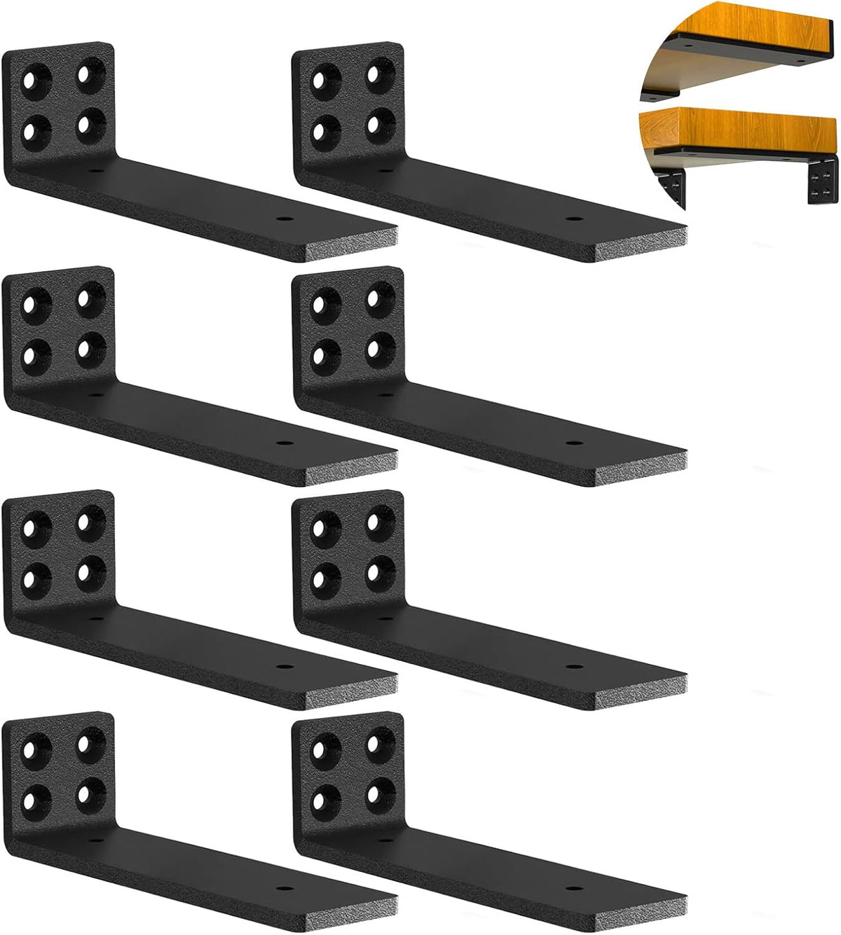 floating shelf brackets heavy duty 10 inch long, main product view